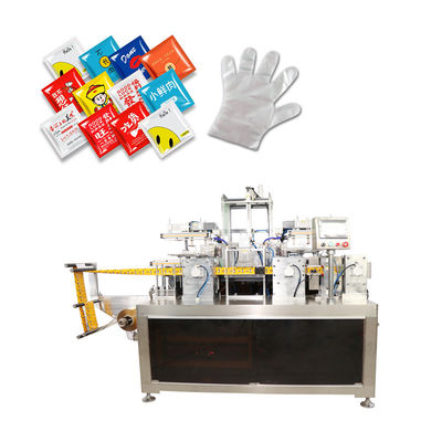 کیفیت  Automatic Packaging Folding And Sealing Machine Aesthetics PE Gloves کارخانه