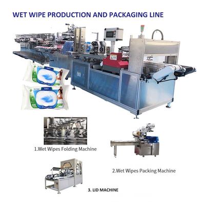کیفیت  PLC Control 5 Slitting Lane Wipe Making Machine With 1 Year Warranty کارخانه