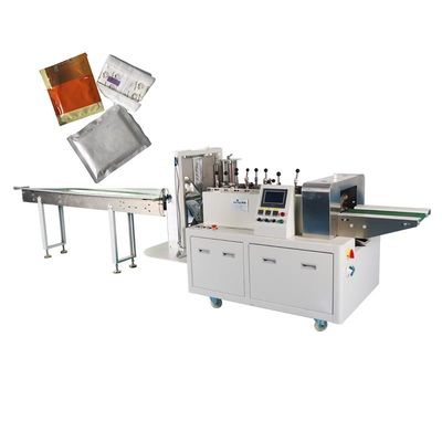 Good price دستگاه بسته بندی 5.5 کیلووات نوار بهداشتی درزگیر جانبی فولاد کربنی 4 طرفه آنلاین