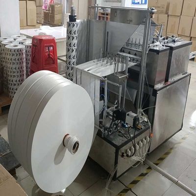 کاغذ AL فیلم کامپوزیت ماشین بسته بندی مهر و موم چهار طرفی با برش الکل پیش بسته بندی بسته بندی تجهیزات مهر و موم